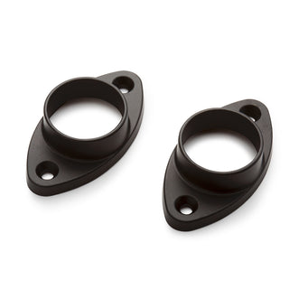 Sandleford 25mm Black Rod Fitting Oval Flange - 2 Pack
