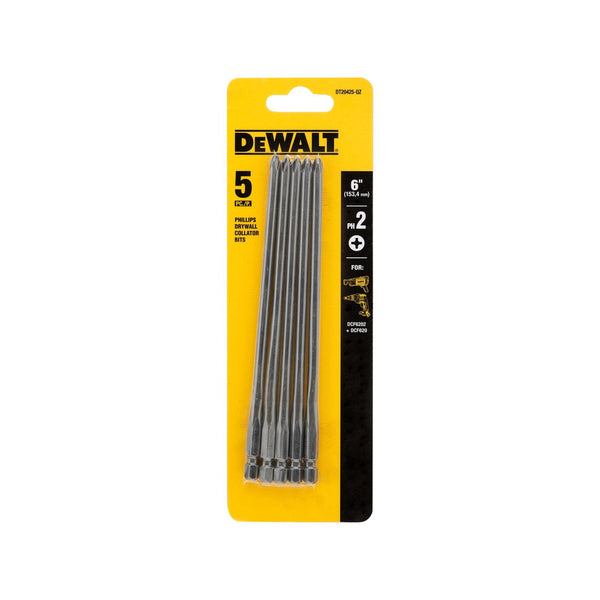 DeWALT 156mm PH2 Drywall Bit DT20425-QZ - 5 Pack