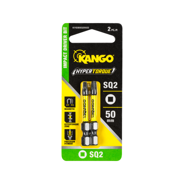 Kango 50mm SQ2 Hypertorque Impact Driver Bit - 2 Pack