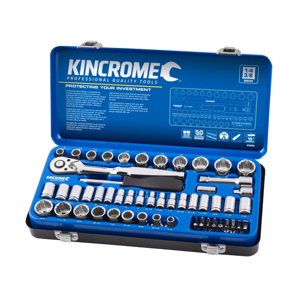 Kincrome 61 Piece 1/4" & 3/8" Drive Metric & Imperial Socket Set
