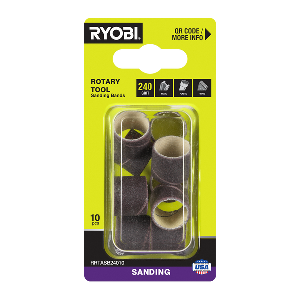 Ryobi 240 Grit Sanding Band - 10 Pack