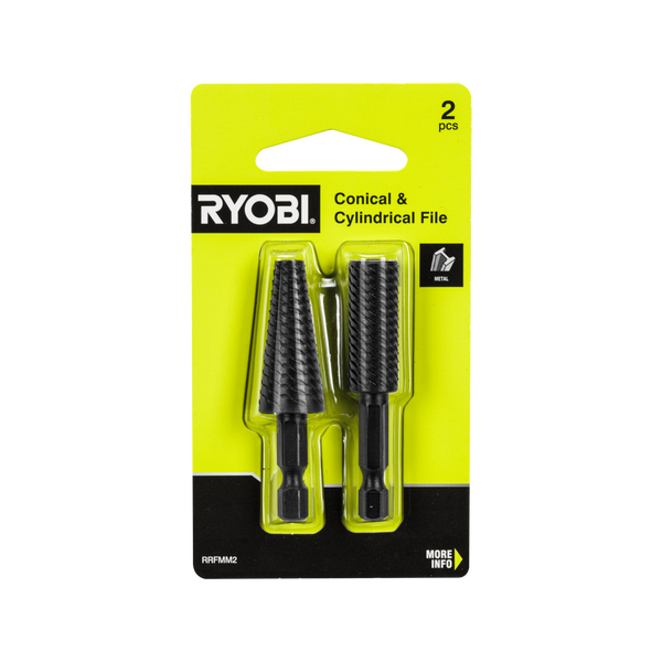 Ryobi 2 Piece Mixed Metal Rotary File Set