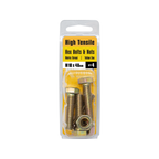 Pinnacle M10 x 40mm Yellow Zinc Hi Tensile Hex Bolt And Nut - 4 Pack - Image 2 of 2