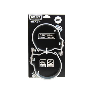 GRUNT 100mm Universal T-Slot Conduit Carrier - 2 Pack