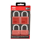 Lockwood 40mm Solid Brass 120N Series Padlock with Silicone Cover - 4 Pack - Image 2 of 4