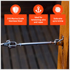 Taskmaster 4mm Stainless Steel Jaw and Jaw Bottlescrew - Image 3 of 8