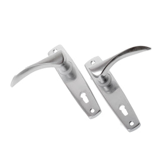 Adoored Door Furn Lock Lever Satin Card