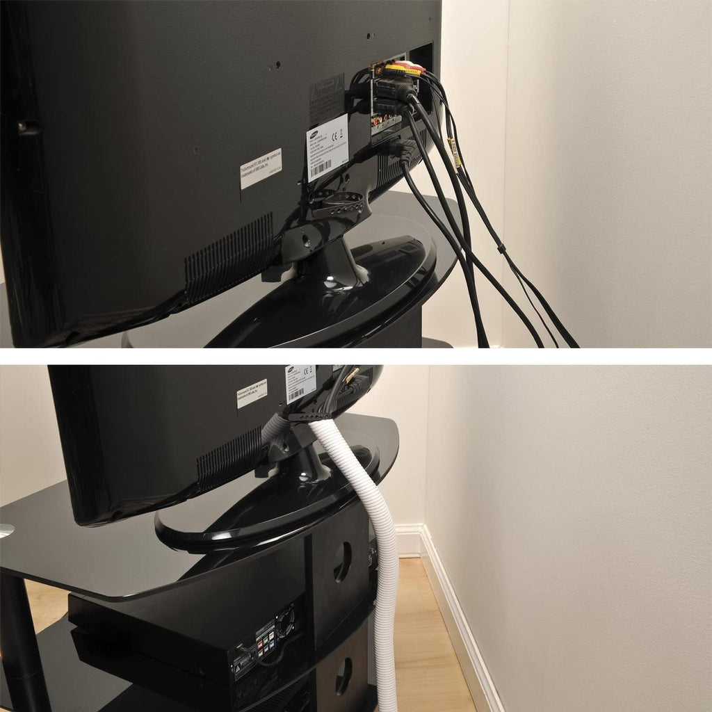 D-Line 1.1m Ø132mm White Cable Tidy Split Tube Cable Organiser - Image 5 of 6