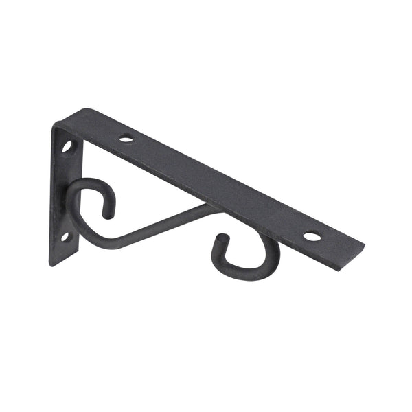Carinya 200 x 125mm Black Scroll Stayed Bracket