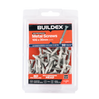 Buildex 10G x 30mm Class 3 Sheet Metal Screws (Countersunk Rib Head) - 50 Pack - Image 1 of 5