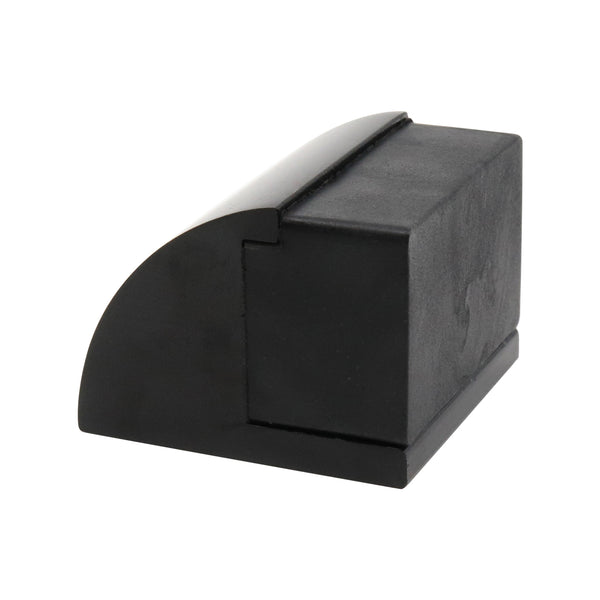 Adoored 30mm Black Curved Floor Mount Door Stop - Black