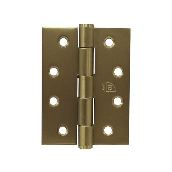 Austyle 100 x 75 x 2.5mm Satin Brass Fixed Pin Hinge