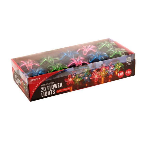Lytworx Warm White Battery Operated Flower Lights