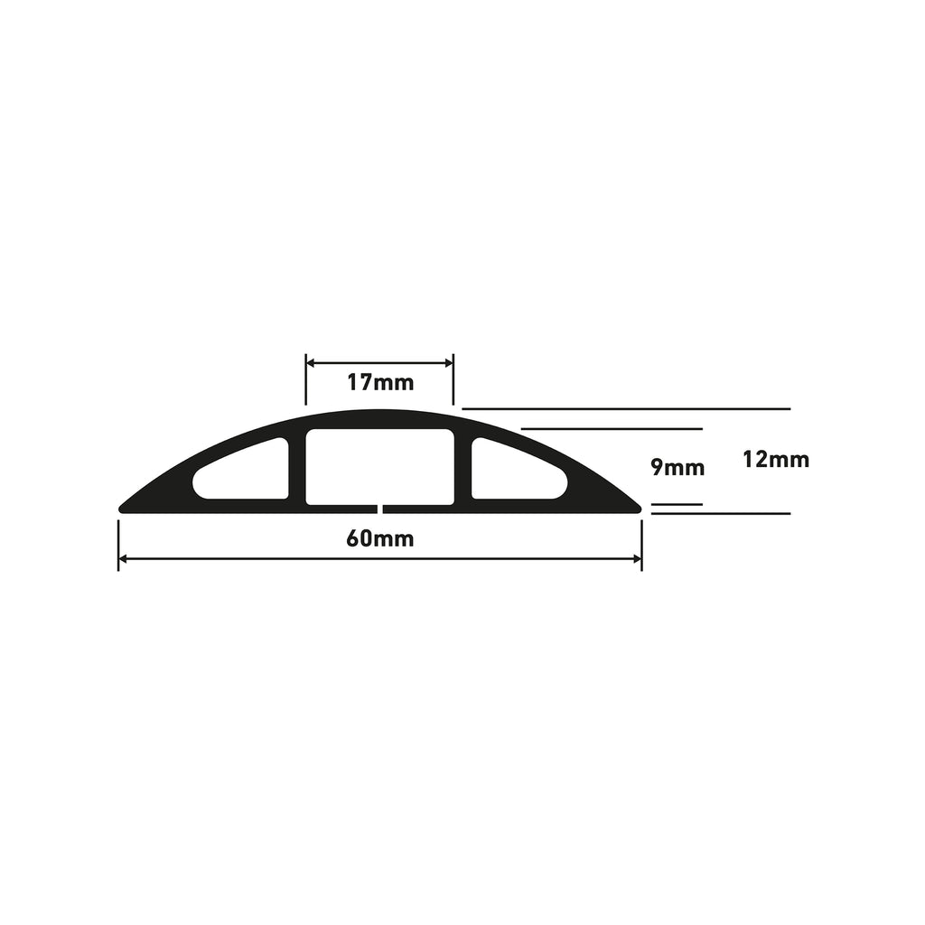D-Line 17 x 9mm 1.8m Black  Light Duty Floor Cover - Image 12 of 12