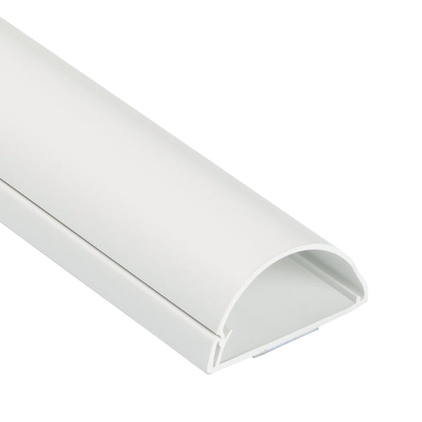 D-Line 50 x 25mm 1m TV Wall Drop Adhesive Cable Management Cover - White