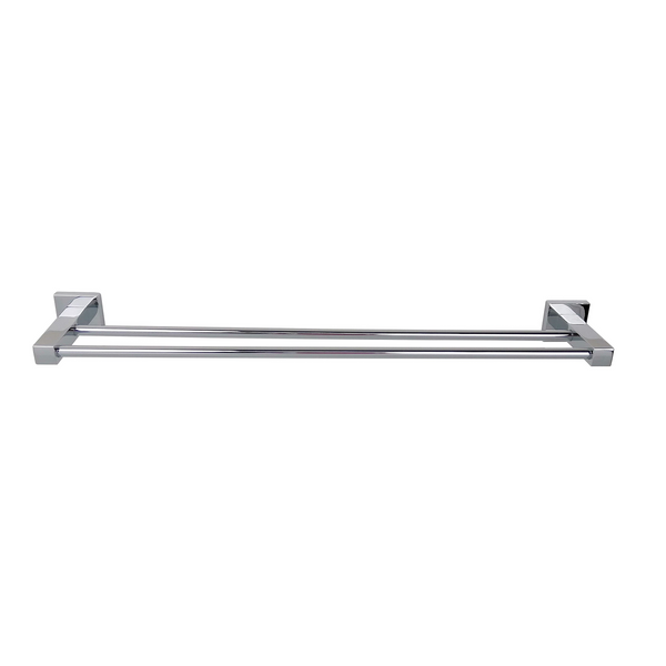 Barelli Piazza 600mm Chrome Double Towel Rail - 600mm