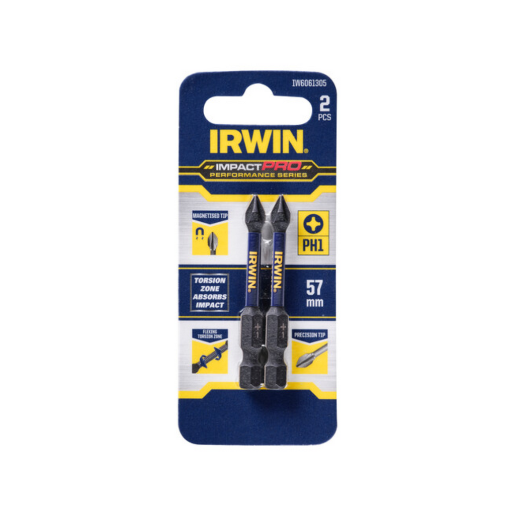 IRWIN 57mm Impact Pro Performance PH1 - 2 Pack - Image 1 of 2