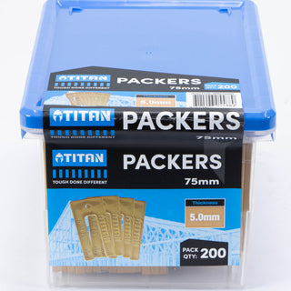 Titan 5 x 75mm 200 Piece Yellow Window Packers