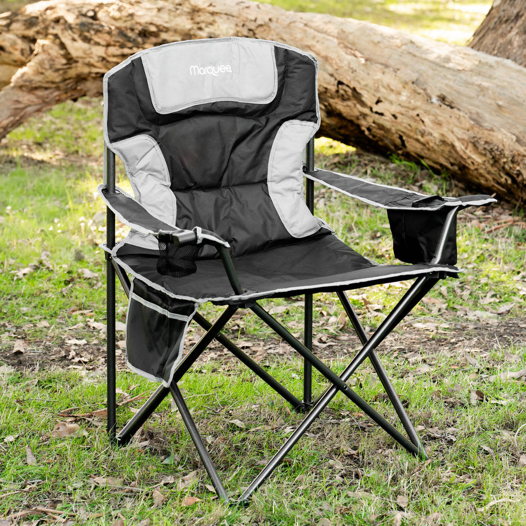 Marquee 130kg Black King Camping Chair - Image 1 of 4