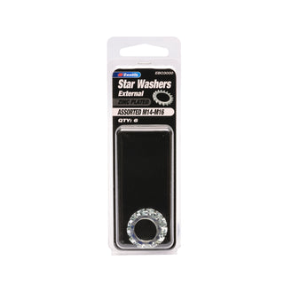 Zenith M14-M16 Zinc Plated Assorted External Star Washer - 6 Pack