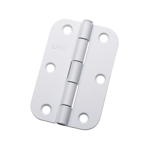 Lane 90mm White Loose Pin Radius Butt Hinge - 2 Pack