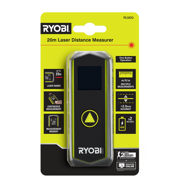 Ryobi 20m Laser Distance Measurer