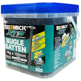 Bremick XTP 14g x 100mm T40 Technoguard Bugle Batten - 500 Pack