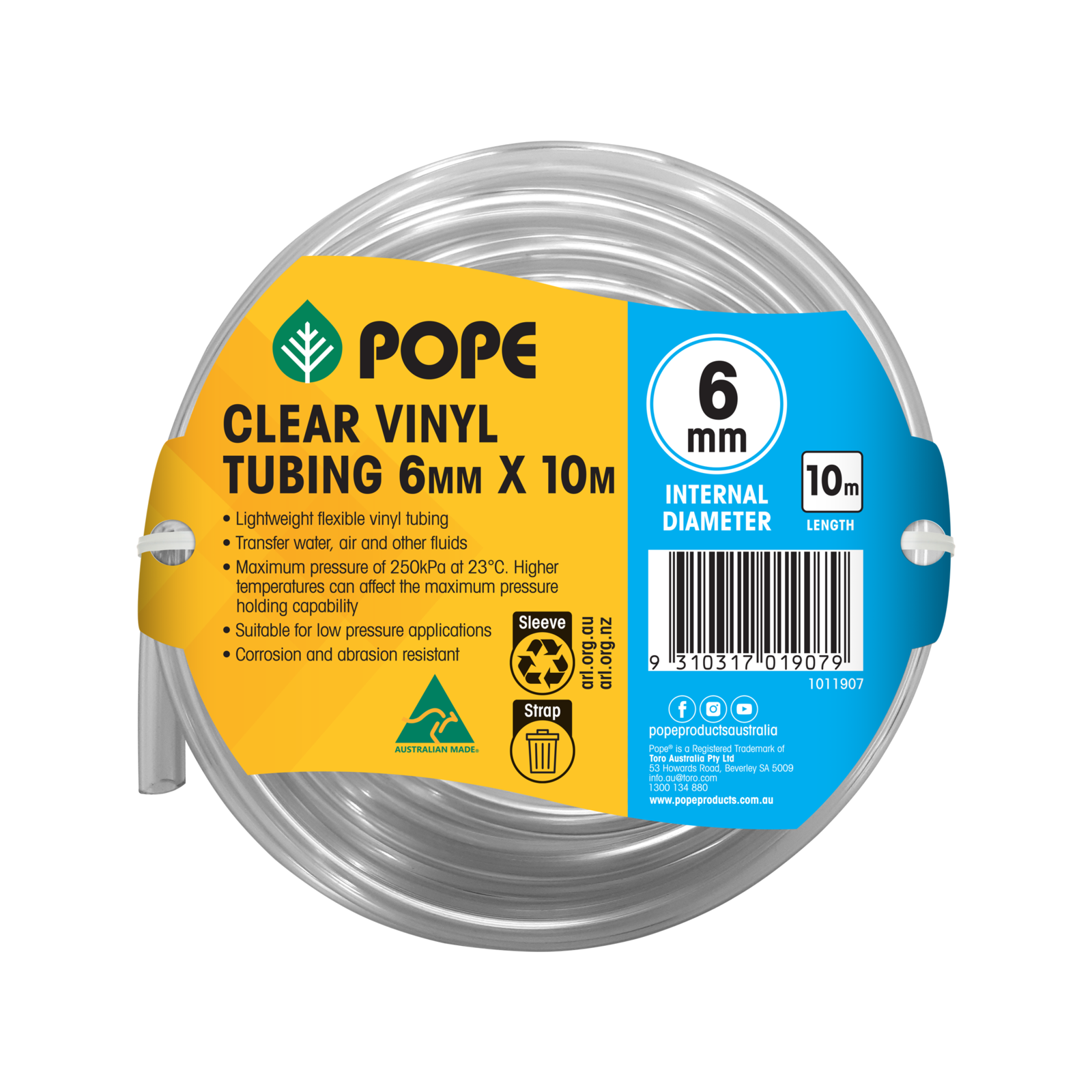 Pope 6mm x 5m Clear Vinyl Tubing - Image 1 of 1