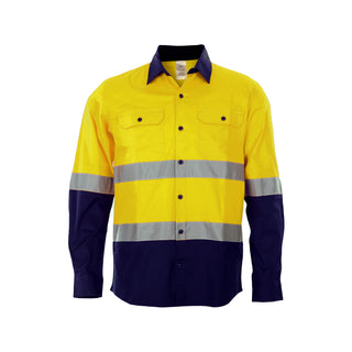 Craftright Yellow Hi Vis Long Sleeve Shirt - Large