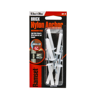 Ramset 6.5 x 38mm Nylon Anchor - 8 Rack