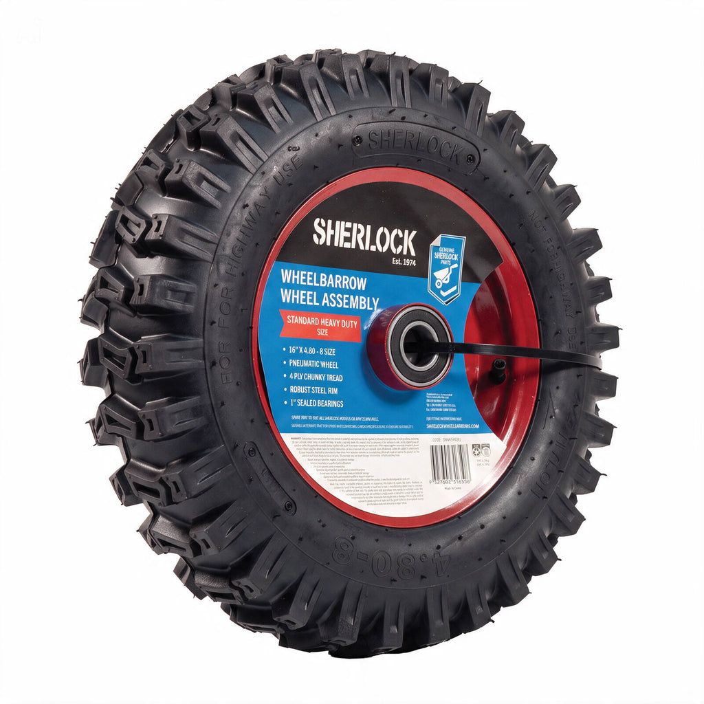 Sherlock 16" Standard Heavy Duty Tread Wheelbarrow Wheel - Image 3 of 5