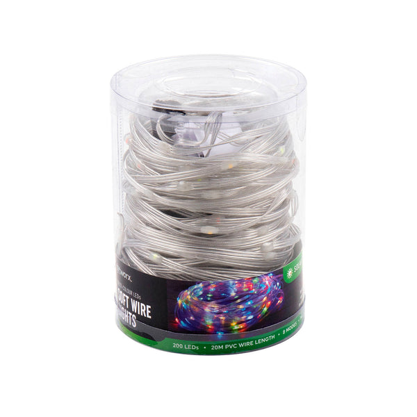 Lytworx 20m Multicolour Solar Soft Wire String Light