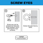 Everhang 20mm Zinc Plated Screw Eye Hook 2PK 72435 - Image 5 of 5