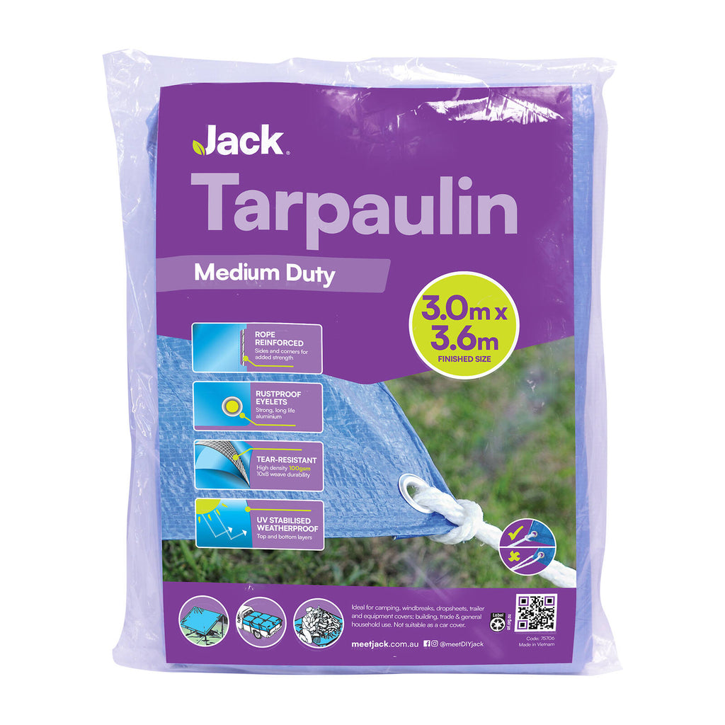 Jack 3.0 x 3.6m Medium Duty Tarpaulin - Image 2 of 11