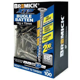 Bremick XTP 14g x 75mm T40 B8 Bugle Batten - 100 Pack