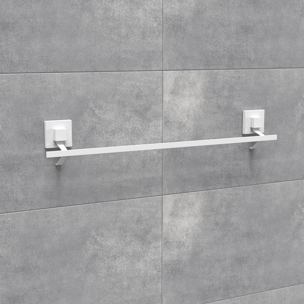 Fusion-Loc 60cm Matte White Style Suction Single Towel Rail - Image 2 of 2