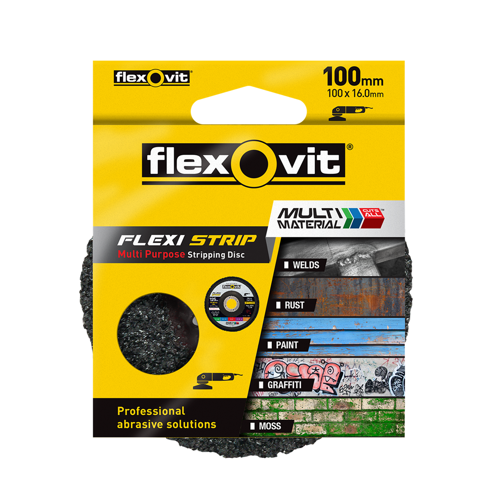 Flexovit 100mm Multi Purpose Flexi Strip Stripping Disc - Image 1 of 1
