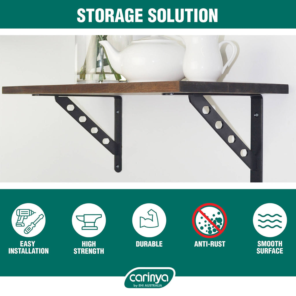 Carinya 250 x 195mm Black Heavy Duty Circle Stayed Bracket - Image 16 of 19