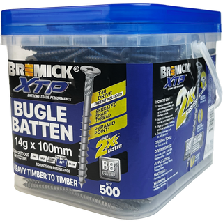Bremick XTP 14g x 100mm T40 B8 Bugle Batten - 500 Pack