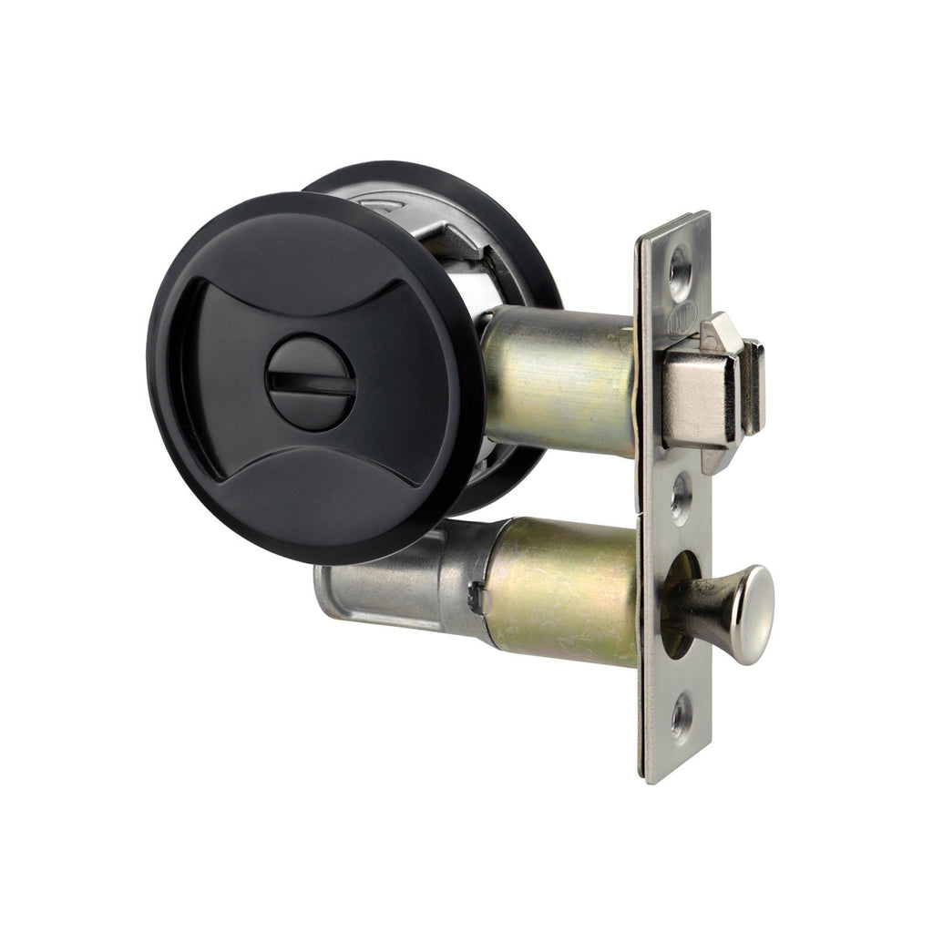 Lockwood Matt Black Symmetry Round Privacy Cavity Sliding Door Set - Image 2 of 2
