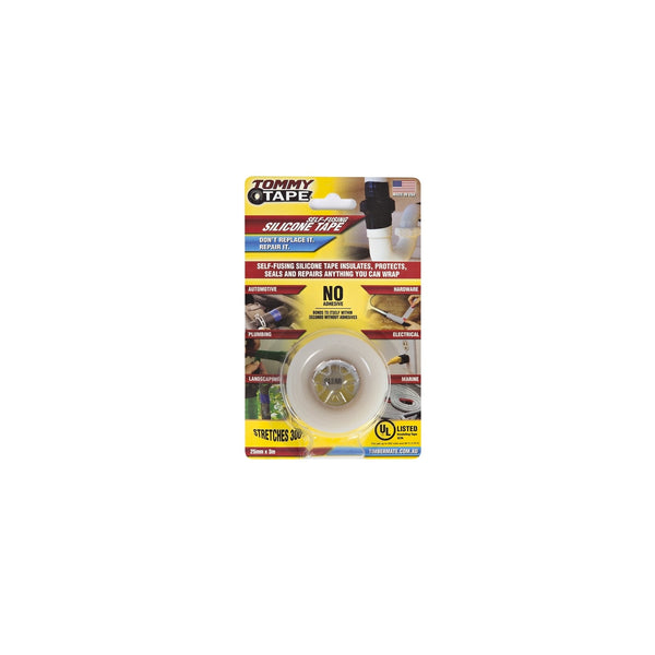 Tommy Tape 25mm x 3m Clear Self Fusing Silicone Tape