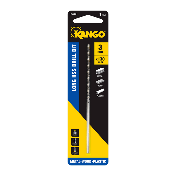 Kango 3mm Long Series HSS Drill Bit