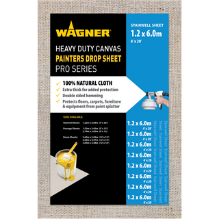 Wagner 1.22 x 6.08m Heavy Duty Canvas Drop Sheet