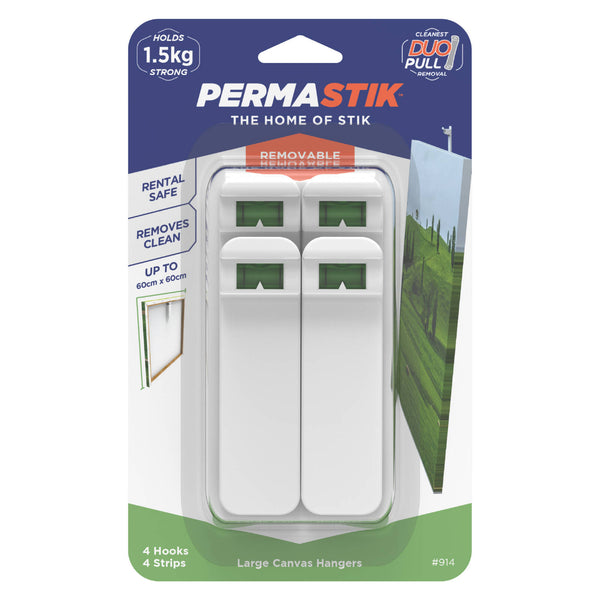 Permastik Large Canvas Hangers - 4 Pack