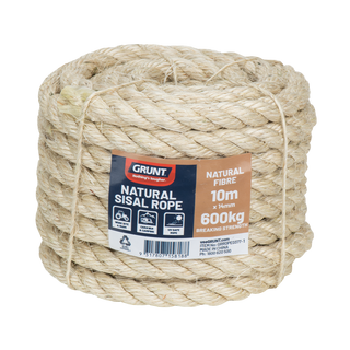 GRUNT 14mm x 10m Natural Sisal Rope
