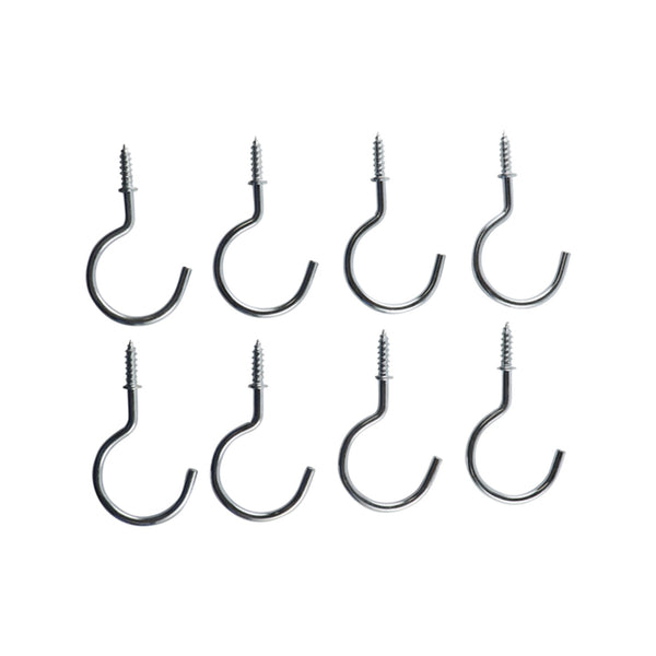 Everhang 28mm Zinc Plated Cup Hook - 8 Pack