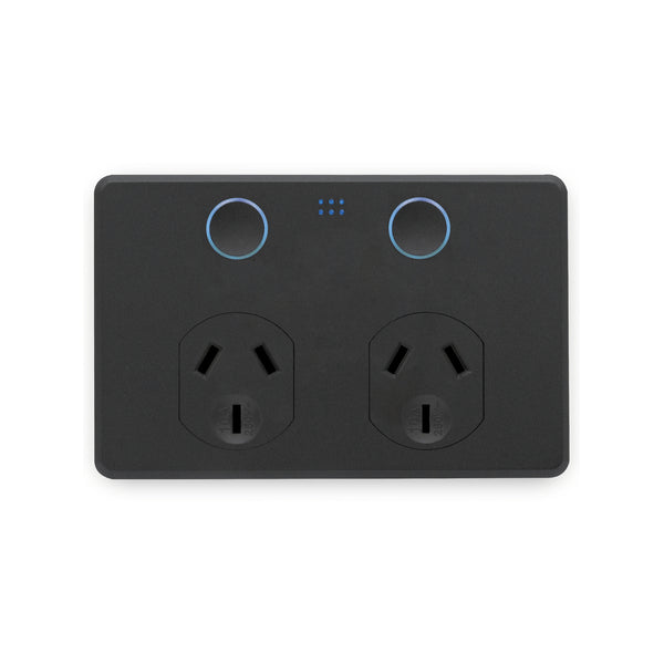 DETA White Gloss Grid Connect Smart Double Touch Power Point