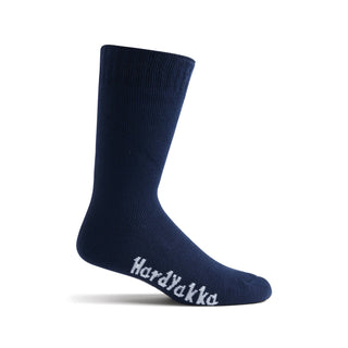 Hard Yakka Men's Navy 2 Pack Bamboo Work Socks - Size 7-12