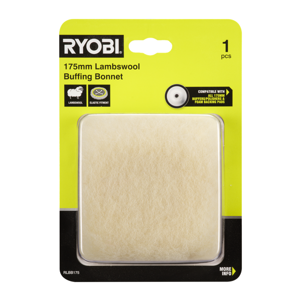 Ryobi 175mm Lambswool Buffing Bonnet