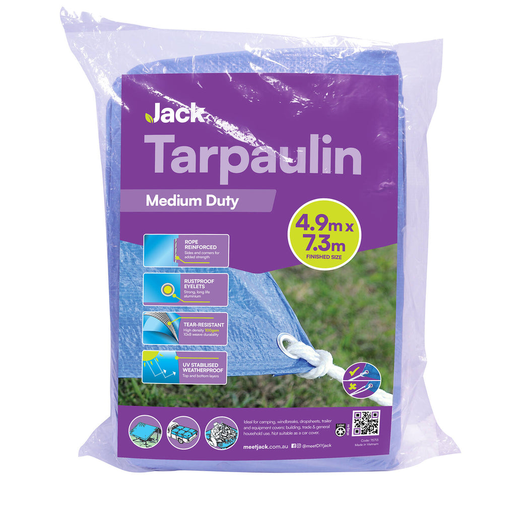 Jack 4.9 x 7.3m Medium Duty Tarpaulin - Image 2 of 11